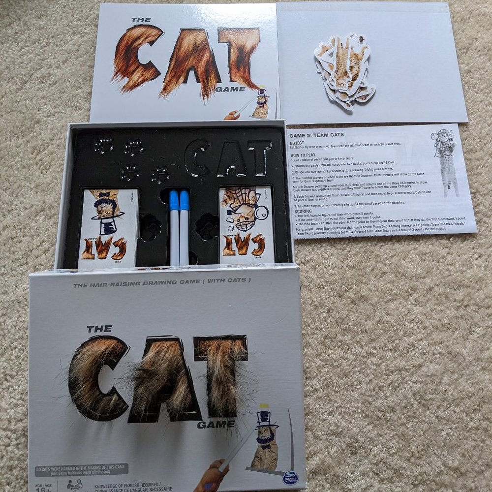 Spin Master "The Cat Game" Hair-Raising Drawing Game - Age 16+